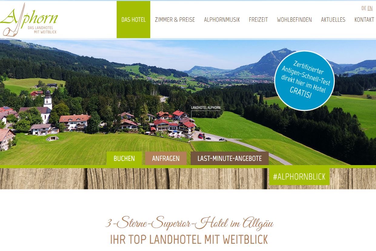 Alphorn, das Landhotel mit Weitblick <br>landhotel-alphorn.de